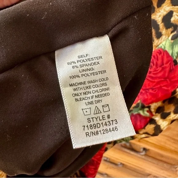 DNA Couture Leopard Print Strapless Midi Dress with Red Rose Accents - Medium - Picture 7 of 16